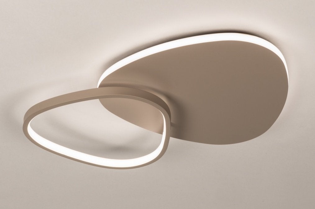 plafondlamp led taupe beige organisch bank keuken bank lamp, Ophalen of Verzenden, Nieuw
