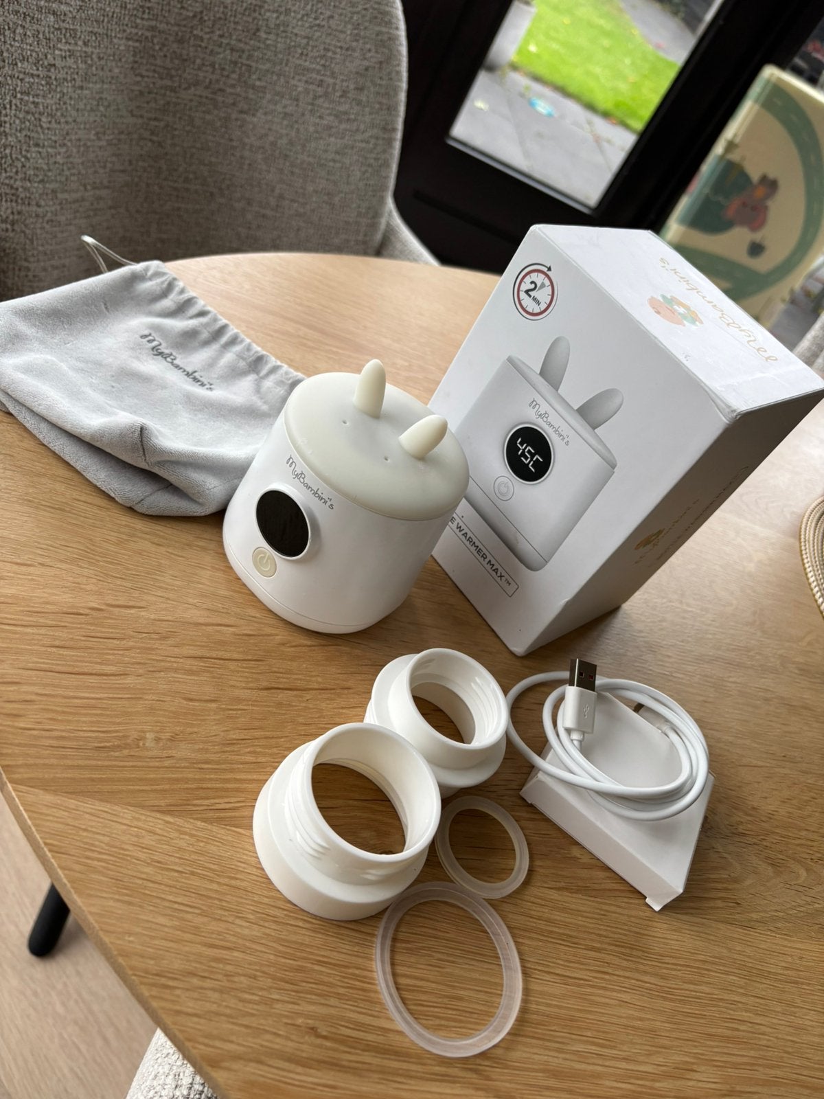 My Bambini’s draagbare flessenwarmer MAX, Ophalen of Verzenden, Gebruikt, Flessen- of potjesverwarmer