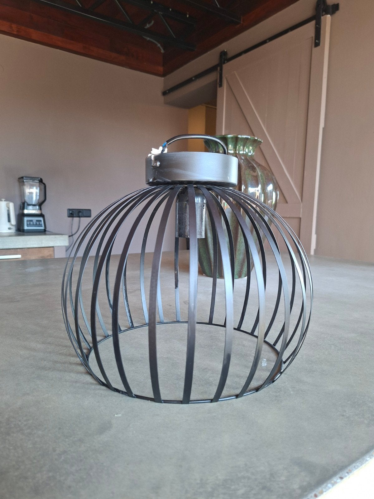 Plafondlamp, Huis en Inrichting, Ophalen of Verzenden, Gebruikt, Metaal