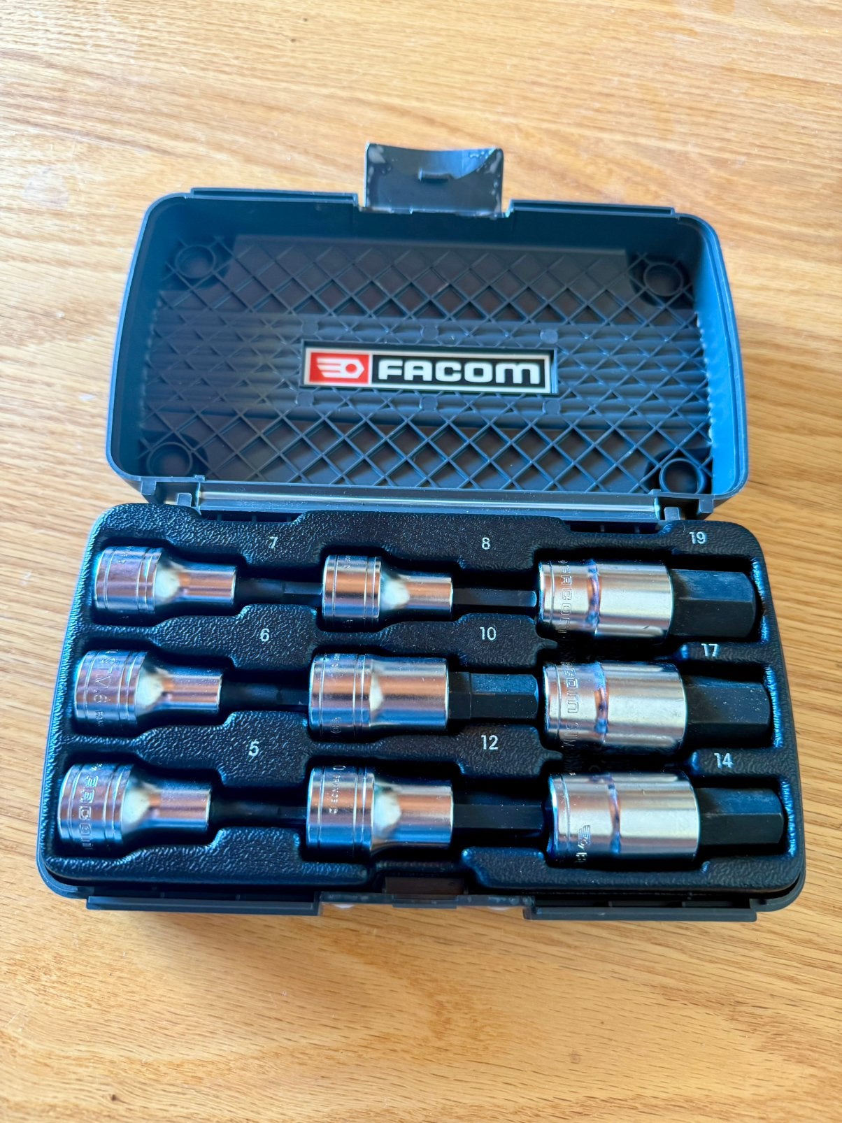 Set Facom STM.J9APB 9-delige 1/2" inbus dopsleutel-bitset, Auto diversen, Ophalen of Verzenden, Zo goed als nieuw