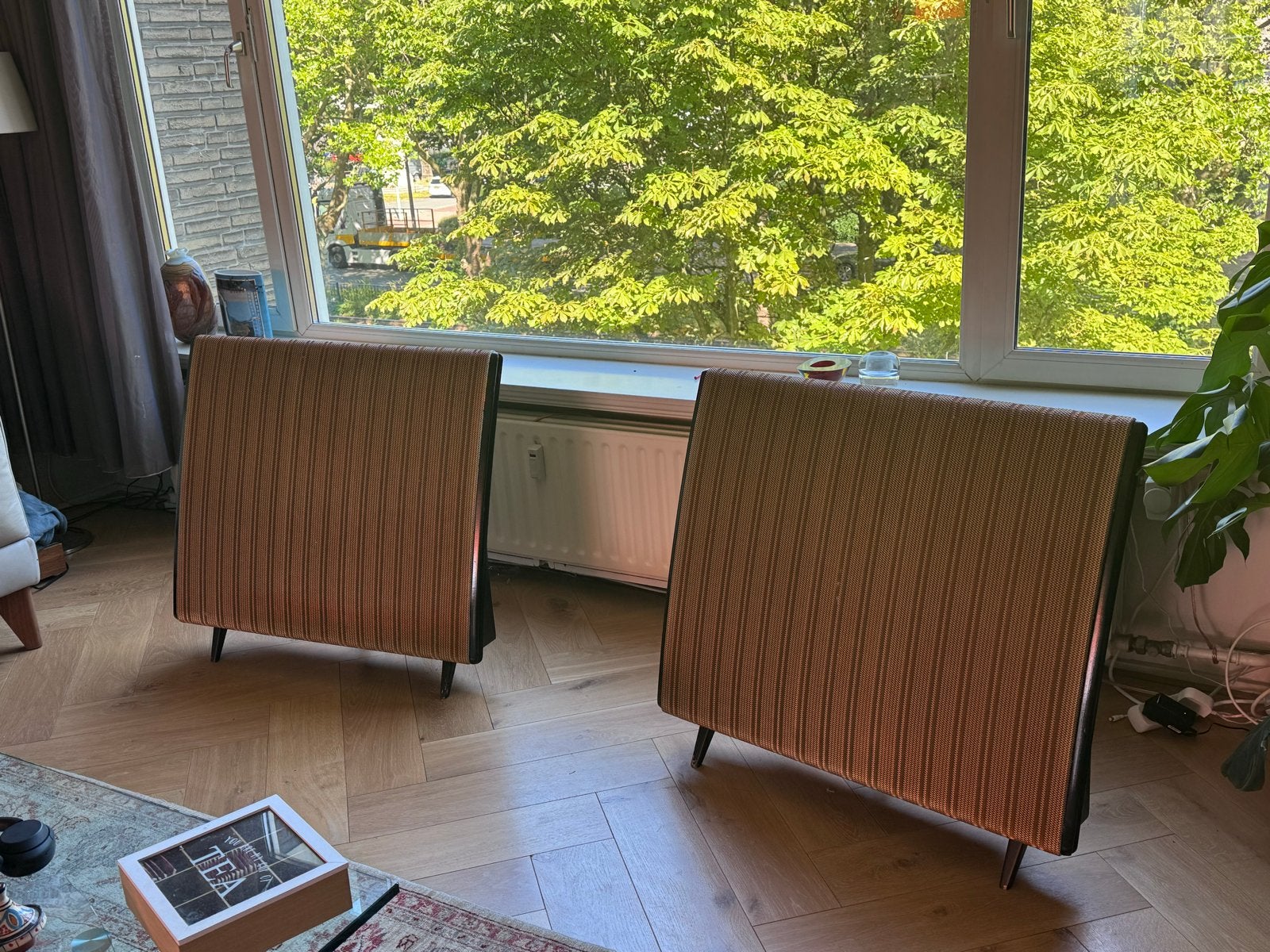 Quad ESL-57 Elektrostatische Luidsprekers (Paar), Stereo speakers, Gebruikt, Geschikt voor surround/home cinema, Minder dan 60 watt