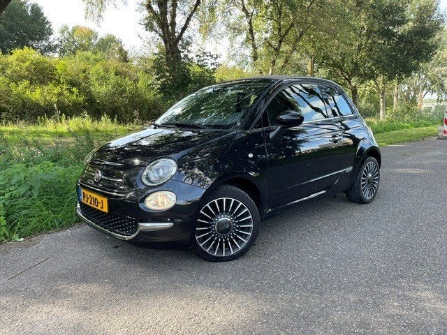 Fiat 500C 0.9 80pk Turbo Twinair 2017 Zwart, Dealer onderhouden, Stof, Cabriolet, USB