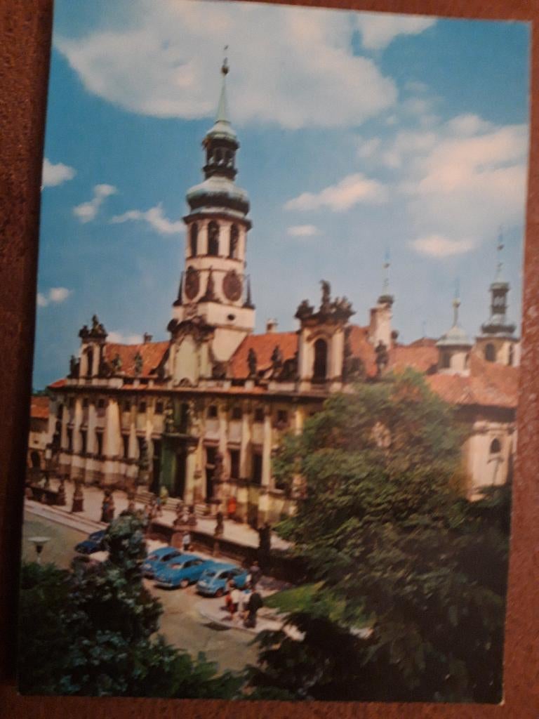 ansicht Praag - Loreta jaren 60 - Zastava - Skoda, Ophalen of Verzenden, 1940 tot 1960, Ongelopen, Overig Europa