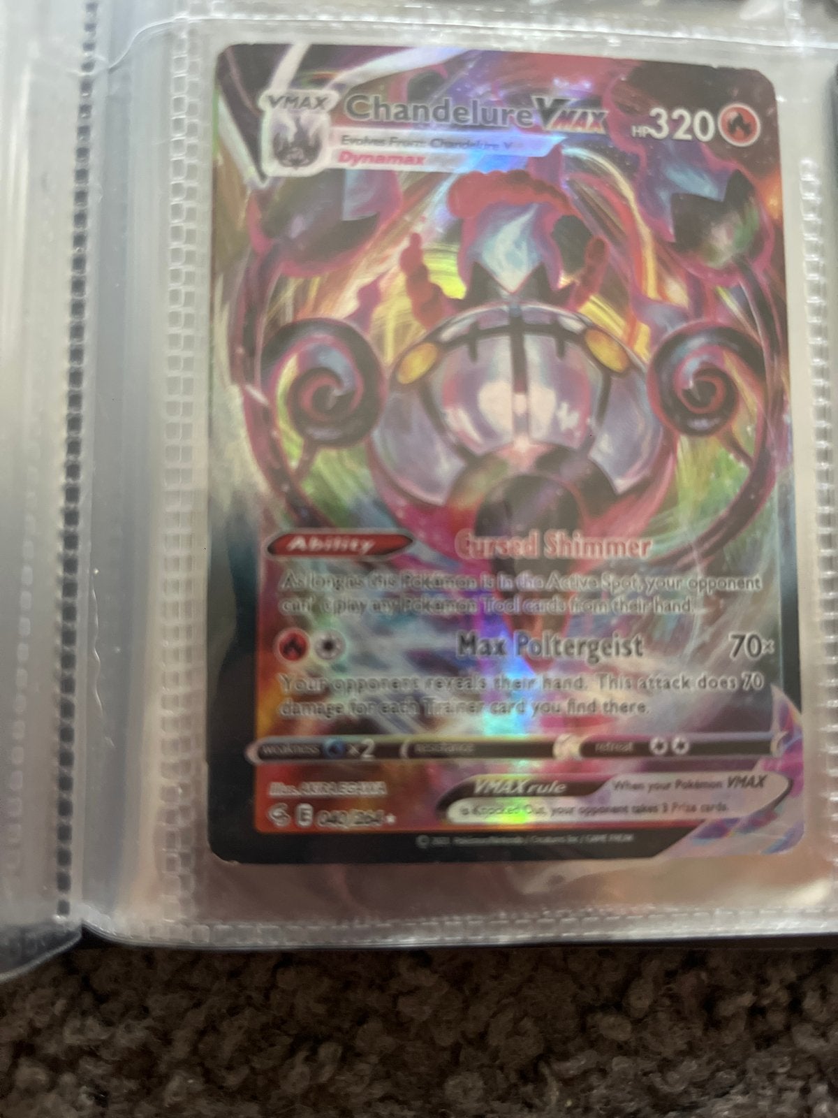 Chandelure VMAX Pokémon kaart - Zo goed als nieuw, Ophalen of Verzenden, Zo goed als nieuw, Losse kaart
