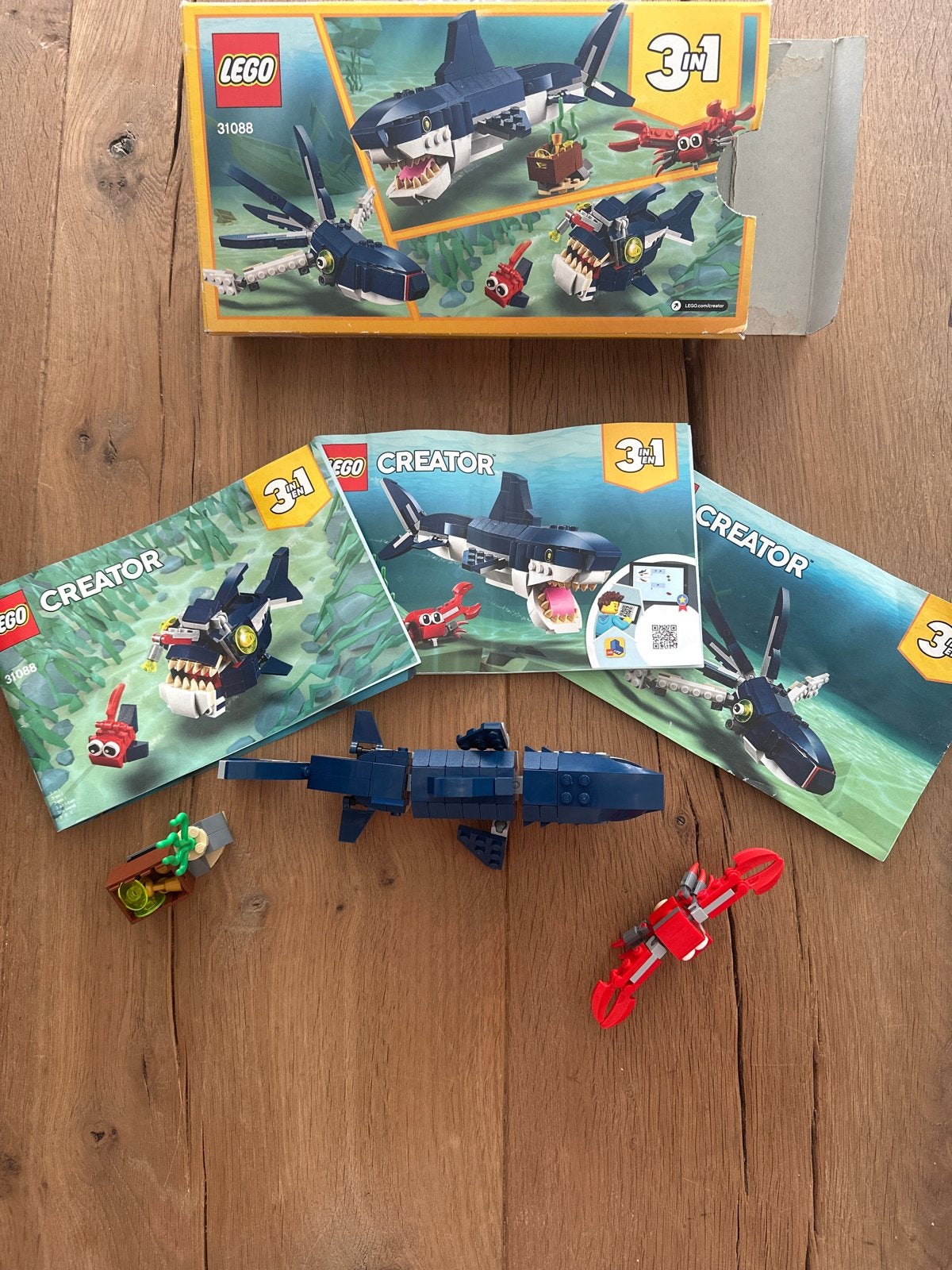 LEGO Creator 31088 Diepzeewezens (3-in-1), Lego, Ophalen of Verzenden, Zo goed als nieuw, Compleet