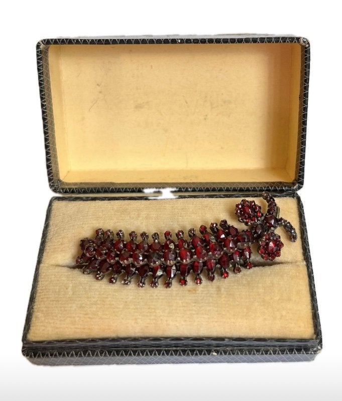 Boheemse granaat broche, Verzenden, Overige materialen, Broche