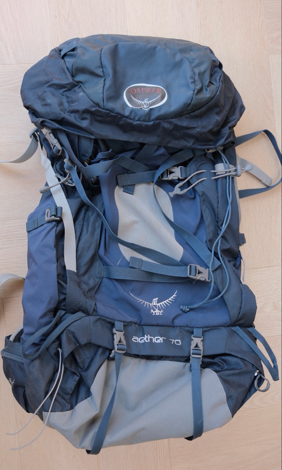 Osprey Aether 70 backpack. Zo goed als nieuw, incl regenhoes, Ophalen of Verzenden, Zo goed als nieuw