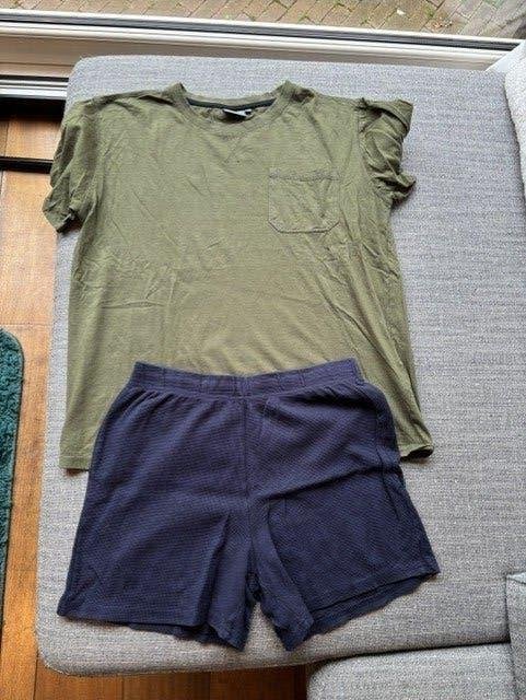 Shortama, maat L (korte pyjama), Maat 52/54 (L), Blauw, Overige typen, Ophalen of Verzenden
