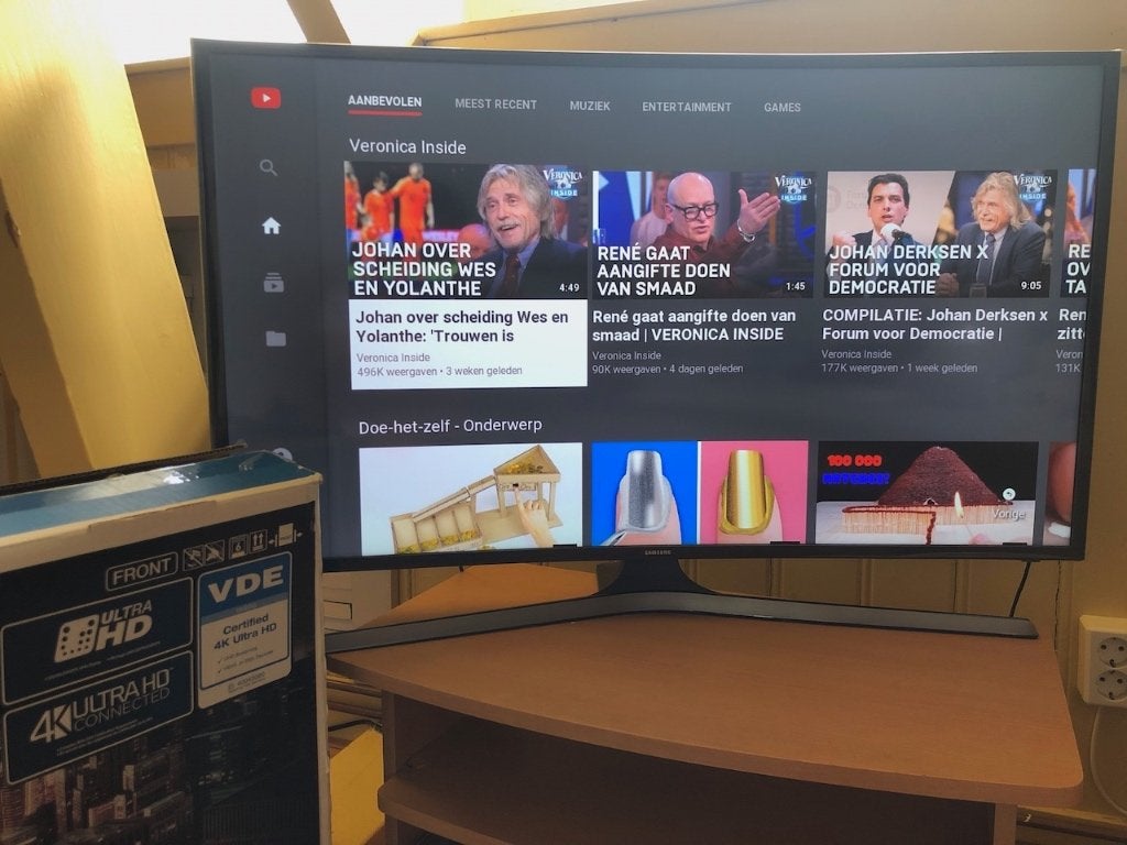 samsung tv 40" curved 4k, Ophalen, Philips, 50 Hz, Zo goed als nieuw