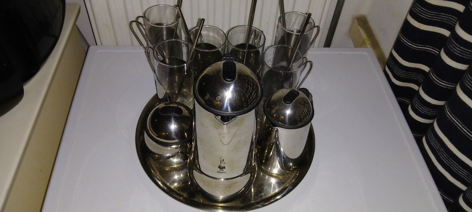Bialetti complete set, Overige typen, Zilver, Ophalen of Verzenden, Zo goed als nieuw