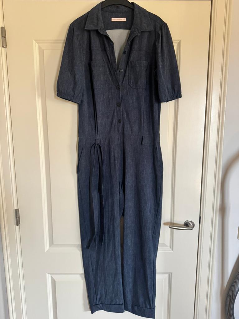 Studio Anneloes jumpsuit travelstof jeans look XL, Ophalen of Verzenden, Nieuw, Maat 46/48 (XL) of groter, Blauw