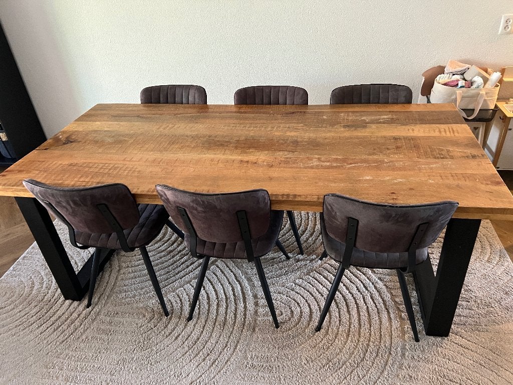 Eetkamerstoelen Brim | 86x50x60 | Merk: Leen Bakker, Ophalen, Gebruikt, Stof, Grijs