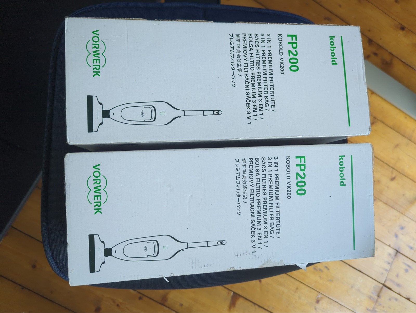 Vorwerk Kobold FP200 filterzakken - 2x 6 originele zakken, Stofzak, Overige merken, Overige typen, Nieuw