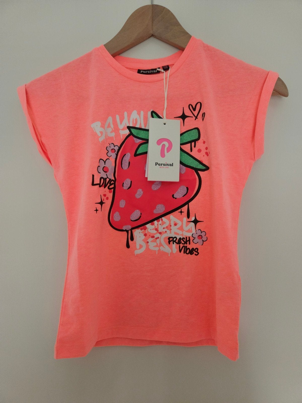Nieuw Persival shirt maat 140/146 met aardbei print, Persival, Meisje, Nieuw, Ophalen of Verzenden