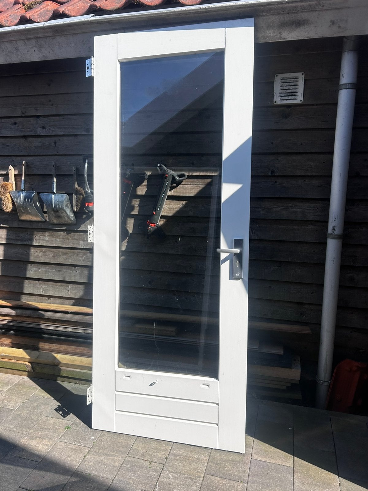 buitendeur met glas, Ophalen, Gebruikt, 80 tot 100 cm, Buitendeur
