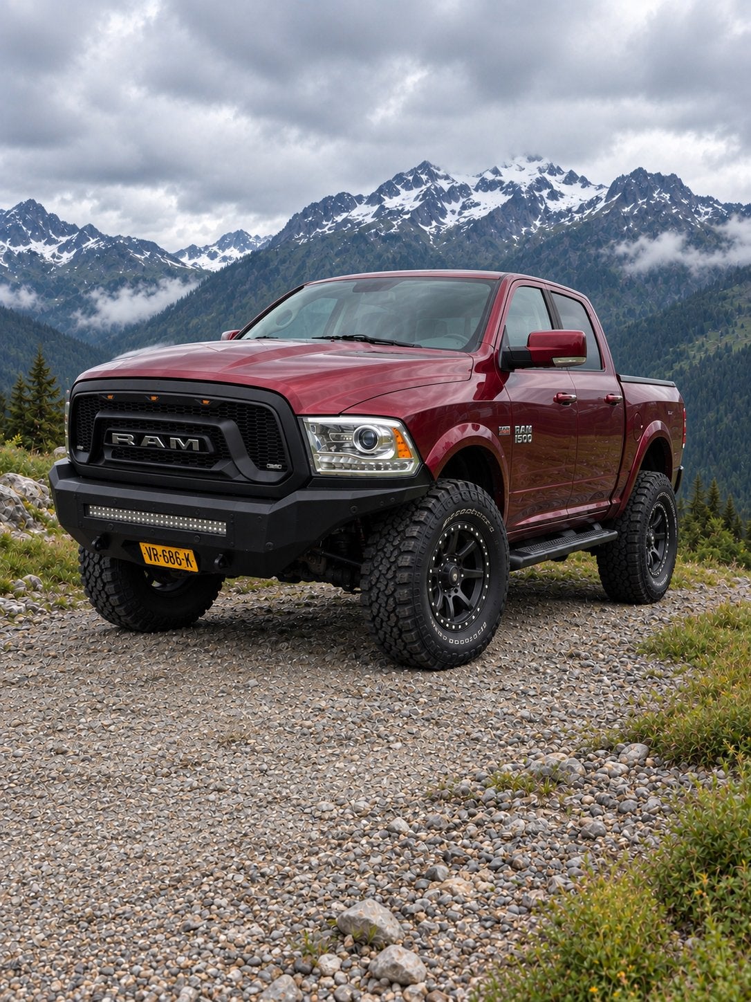 Voorbumper Dodge Ram - Robuuste Off-Road Stijl, Gebruikt, Voor, Ophalen of Verzenden, Dodge