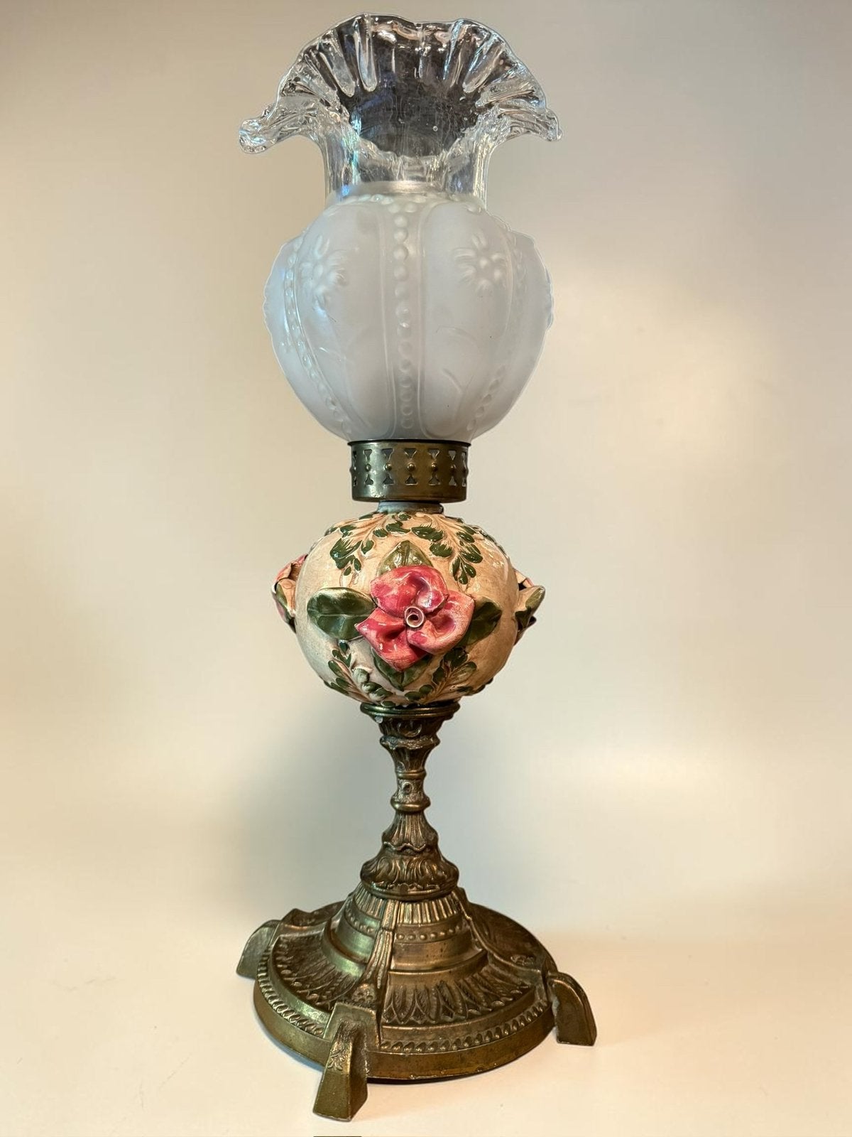 Prachtige antieke tafellamp, Ophalen of Verzenden