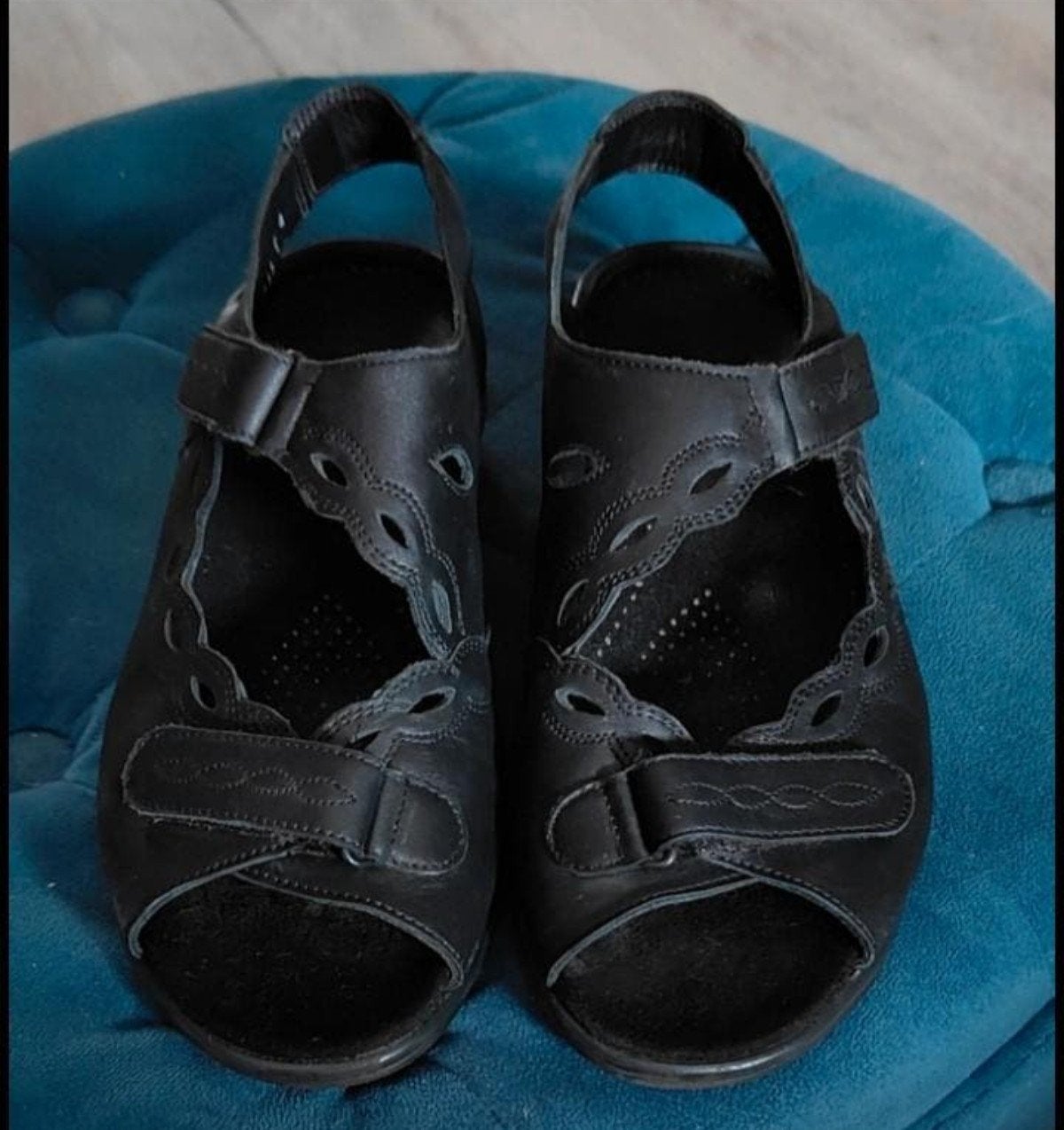 Mooie zwarte sandalen Durea maat 37, Ophalen of Verzenden, Zo goed als nieuw, Zwart, Sandalen of Muiltjes