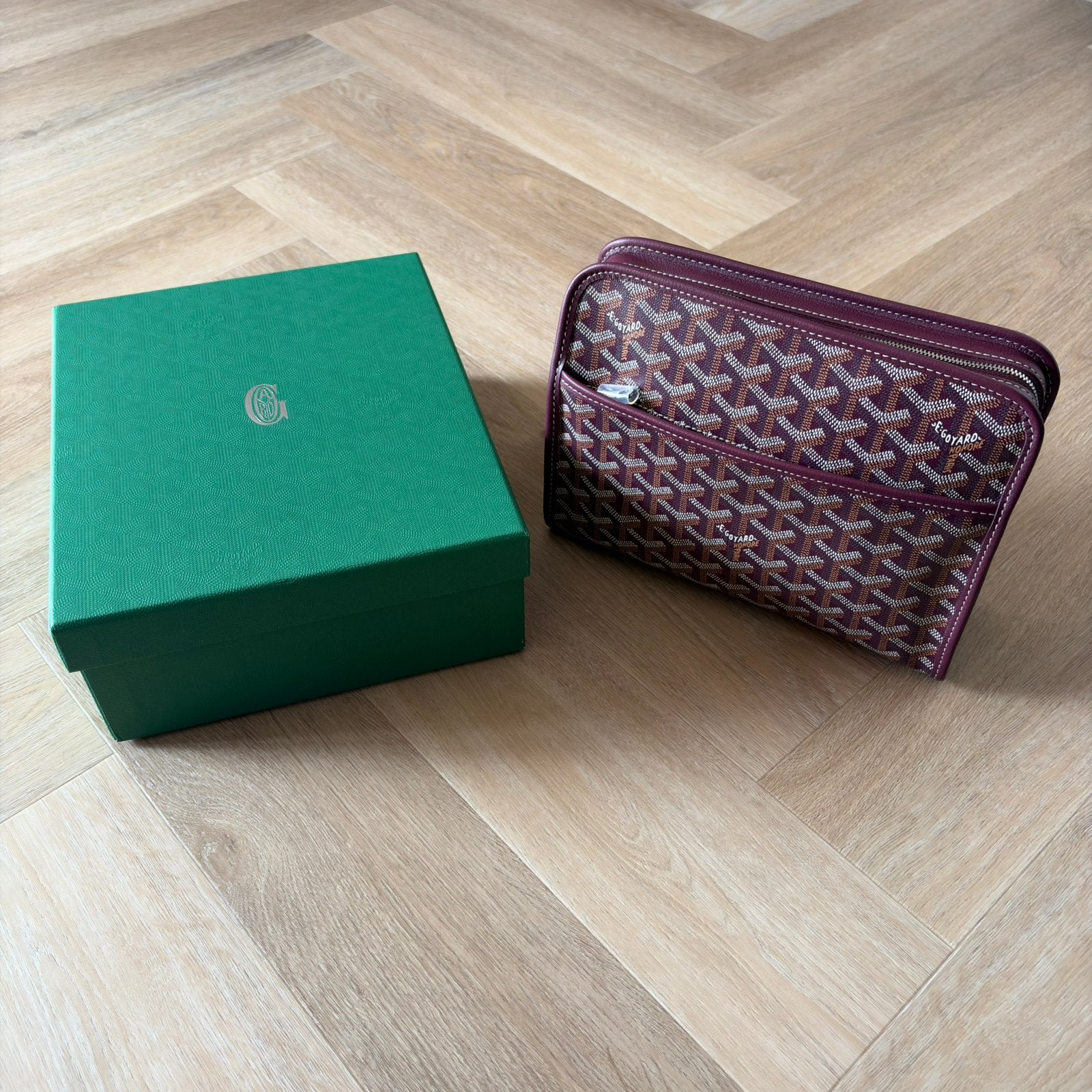 Goyard “Bordeaux” Jouvence MM Pouch, Sieraden, Tassen en Uiterlijk, Ophalen of Verzenden, Zo goed als nieuw, Rood, Heer of Dame