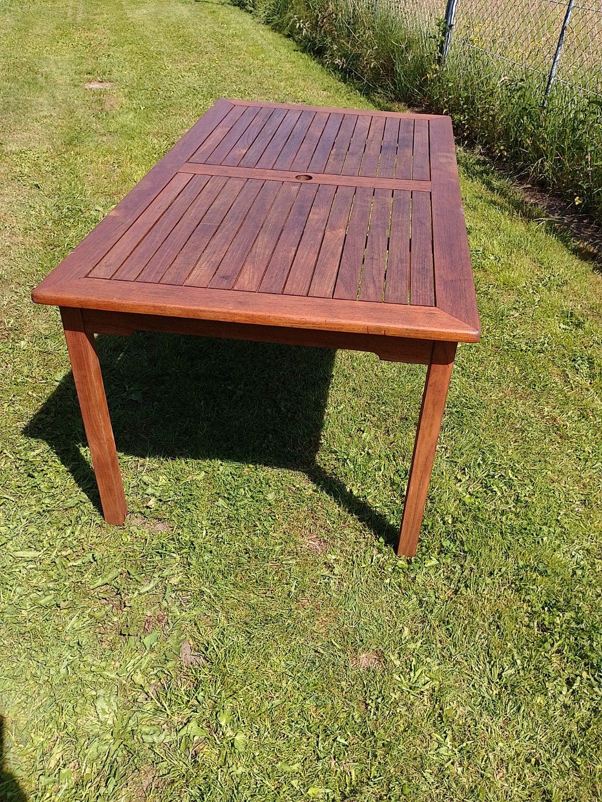 Teakhouten tuintafel, Ophalen, Gebruikt, Rechthoekig, Teakhout