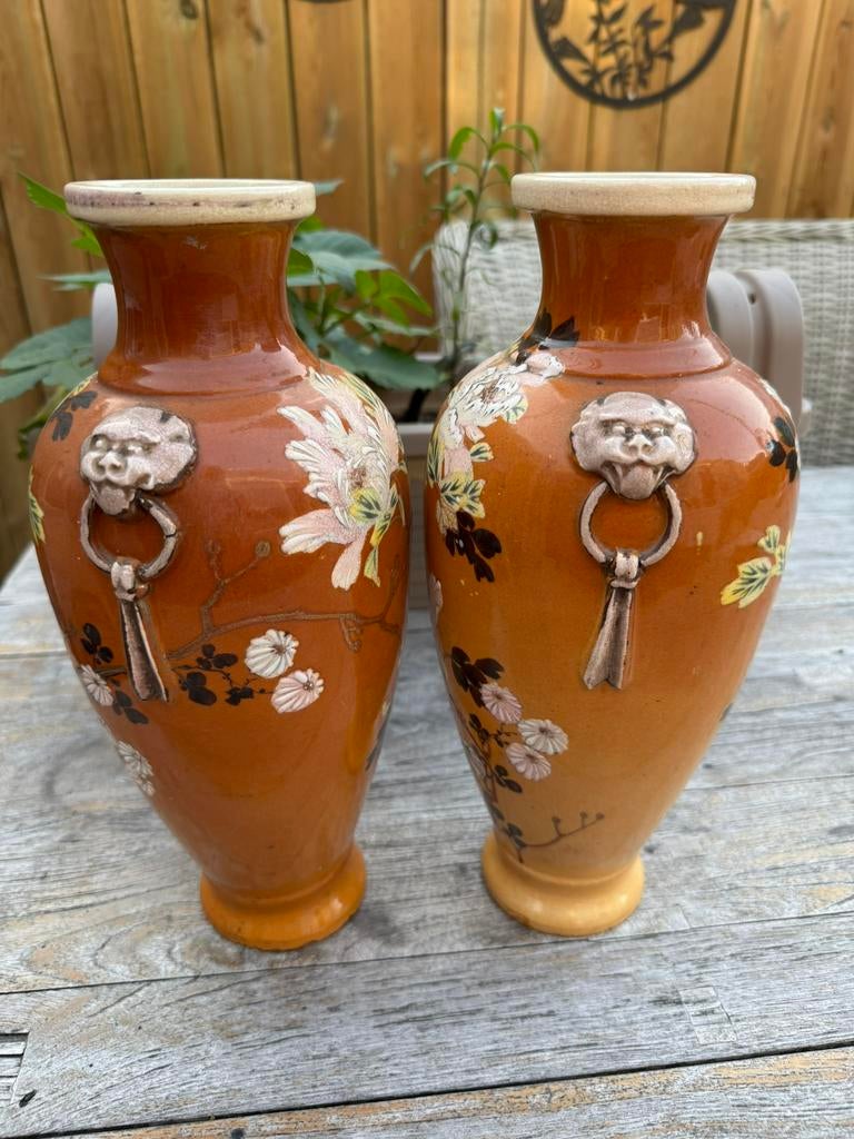 2 satsuma vazen, Ophalen of Verzenden