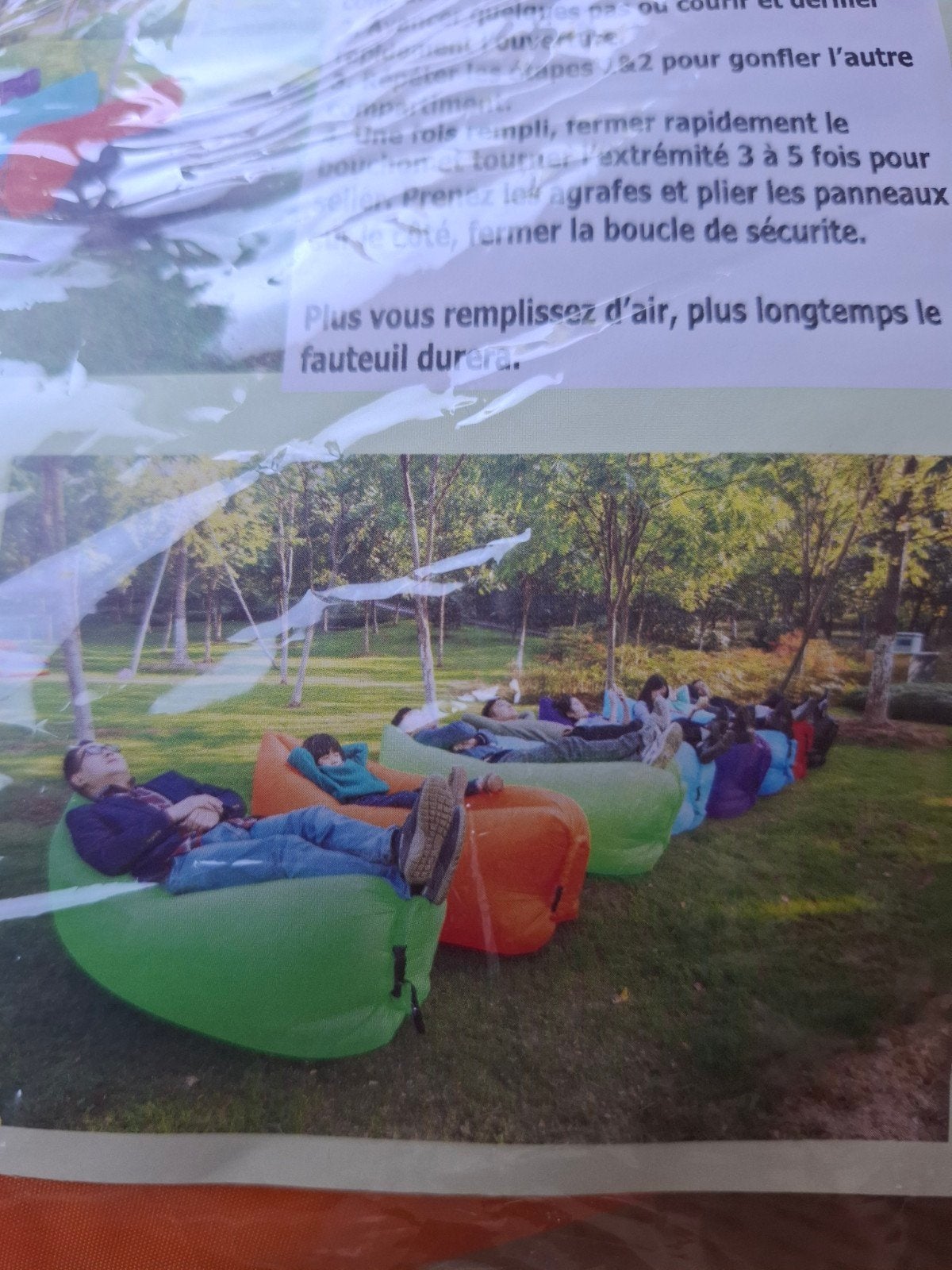 Opblaasbare Lounger - Oranje Luchtbed voor Buiten, Ophalen of Verzenden