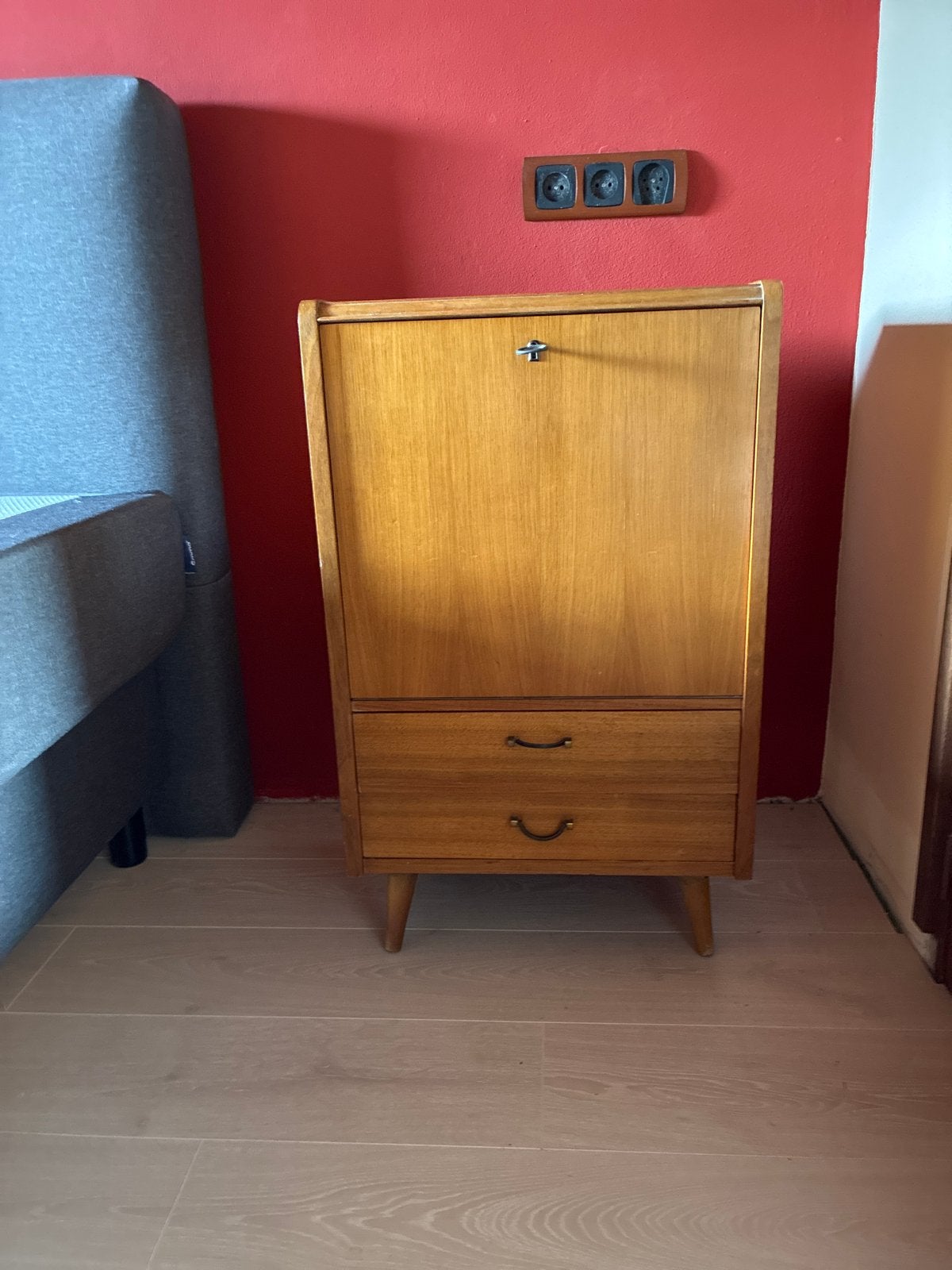 Vintage houten dressoir met lade, Ophalen
