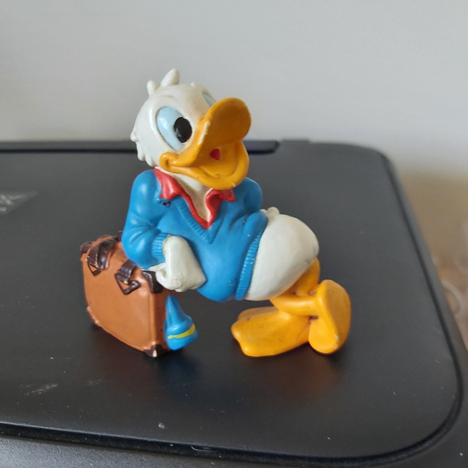 Vintage rubber popje Donald Duck van Bully 1988, Verzamelen, Ophalen of Verzenden, Donald Duck, Zo goed als nieuw, Beeldje of Figuurtje