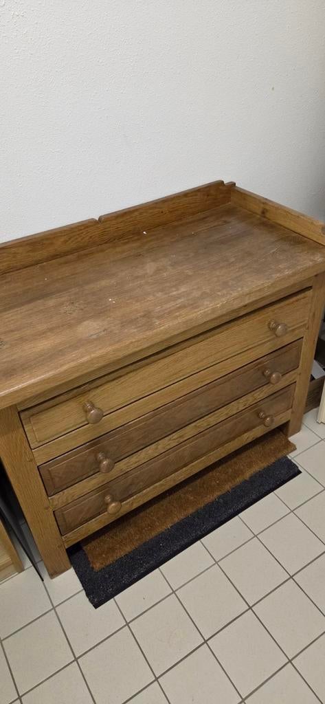Zeer zwaar eiken ladenkast., Ophalen