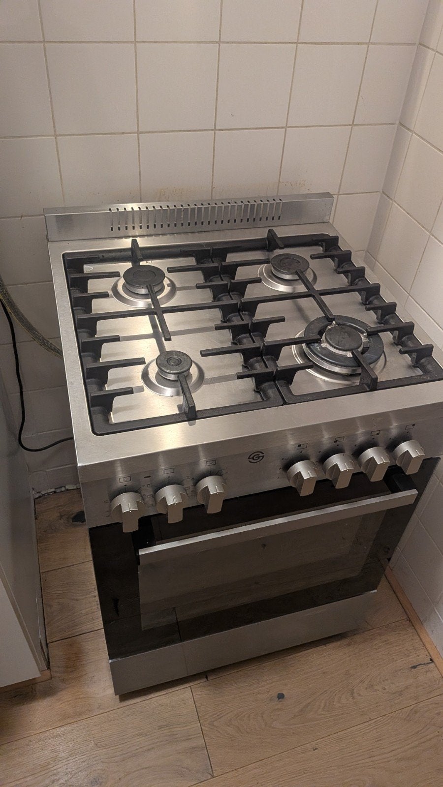 G-line Vrijstaand gasfornuis met oven - Goede staat, Ophalen, 60 cm of meer, 4 kookzones, Gas