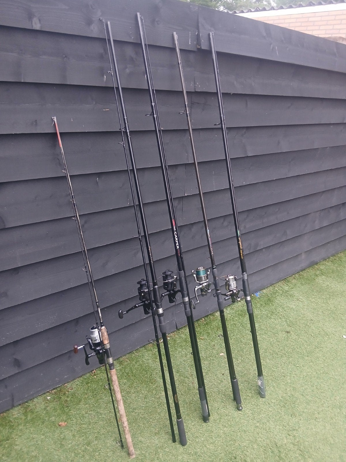 Set hengels karper en spin met molens, Watersport en Boten, Ophalen, Werphengel