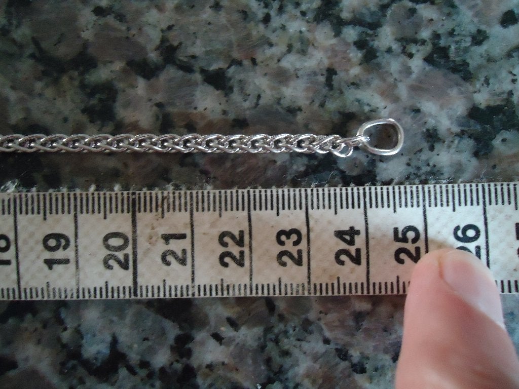 echt zilveren vossenstaart armband 925 en 25 cm lang, Ophalen of Verzenden, Zo goed als nieuw, Zilver, Zilver