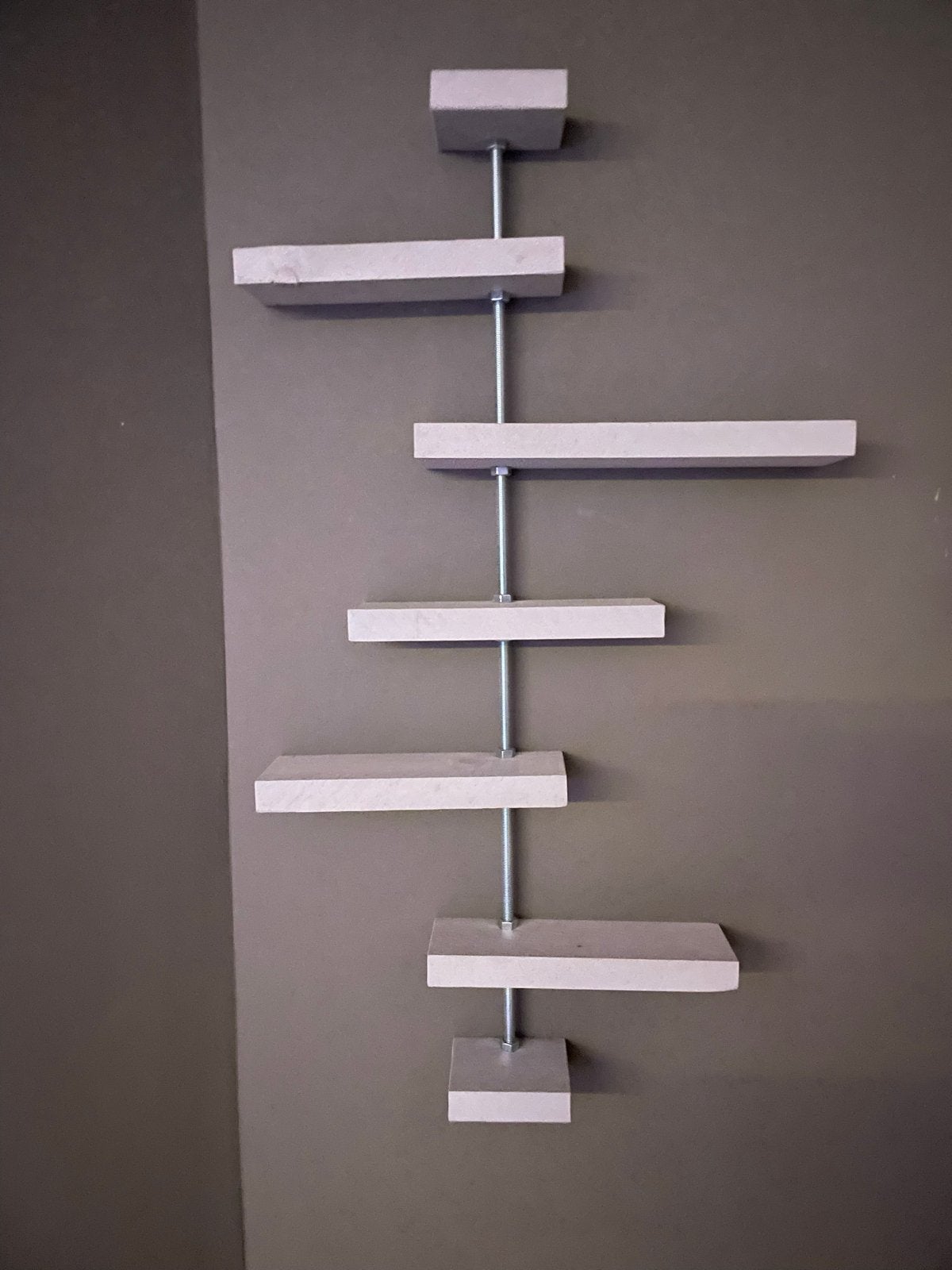 wandplank met 7 niveaus, steigerhout, lichtgrijs, Huis en Inrichting, Woonaccessoires | Wandplanken en Boekenplanken, Ophalen of Verzenden