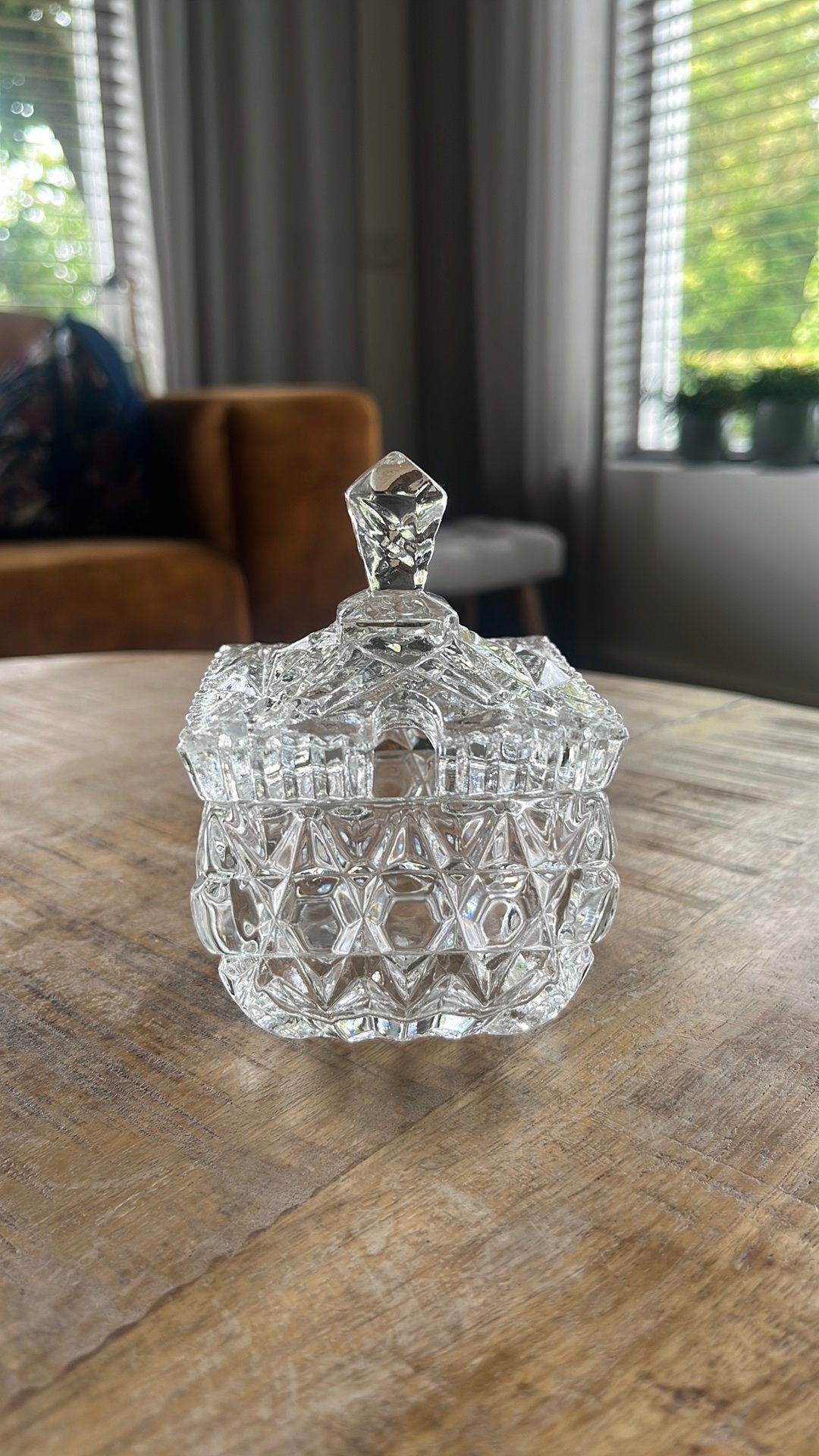Glazen suikerpotje, Antiek en Kunst, Ophalen of Verzenden