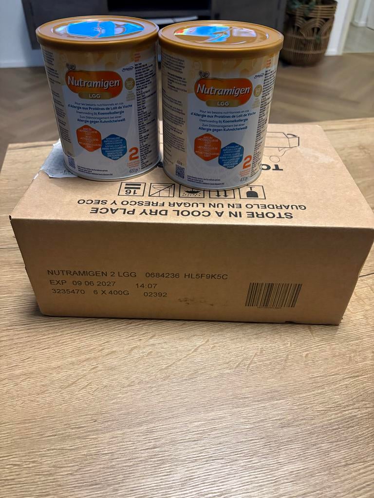 Nutramigen 2 LGG poeder 6+ maanden, Kinderen en Baby's, Babyvoeding en Toebehoren, Ophalen of Verzenden, Nieuw, Overige typen