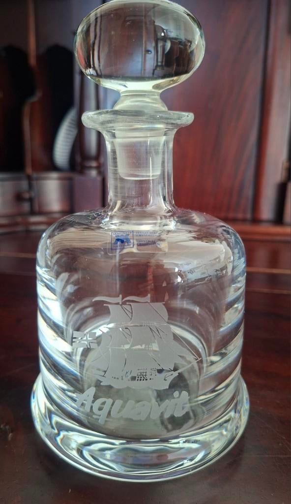 Magne Fosse Aquavit karaf, handgemaakt kristal, Antiek en Kunst, Antiek | Glas en Kristal, Ophalen of Verzenden