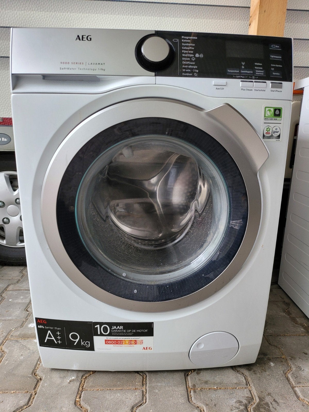 AEG 9000 Serie Lavamat 9kg Wasmachine, Witgoed en Apparatuur, Ophalen, 1200 tot 1600 toeren, Gebruikt, 8 tot 10 kg