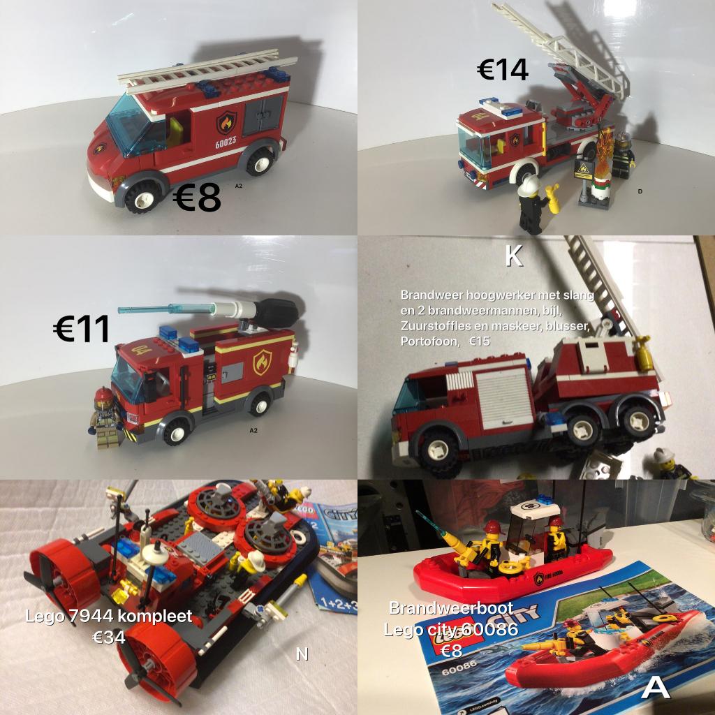 lego city brandweer politie sets, Ophalen of Verzenden, Zo goed als nieuw