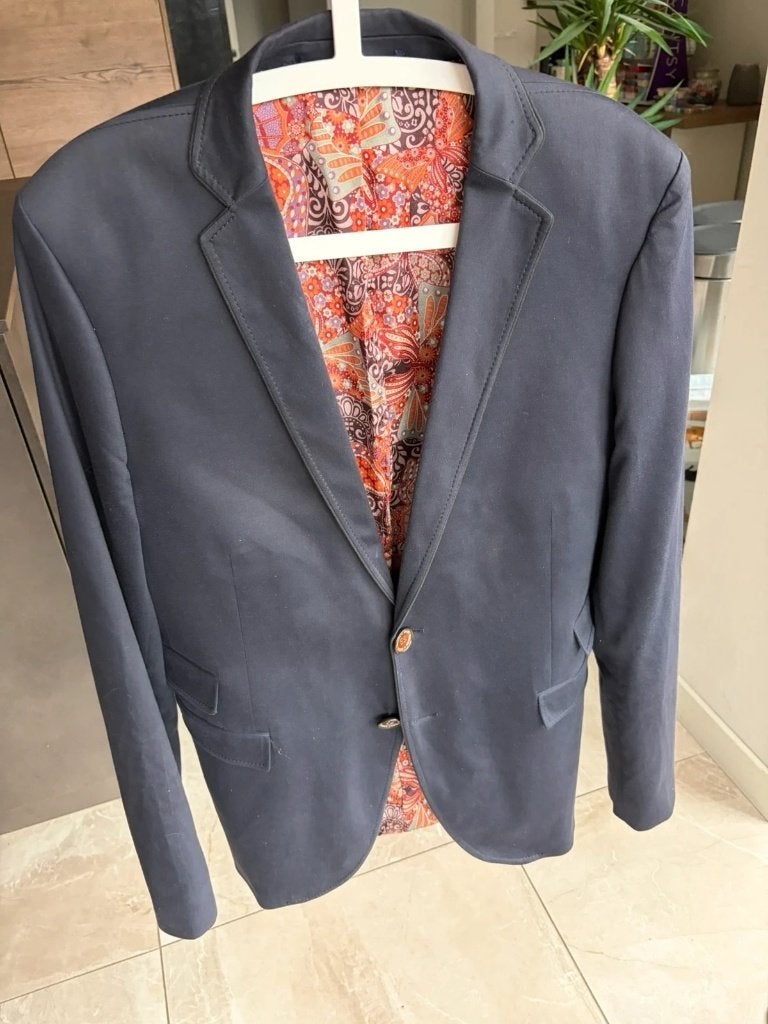 Stijlvolle Hans Ubbink Designer Blazer / Jasje (Maat S), Zwart, Hans Ubbink, Ophalen of Verzenden, Zo goed als nieuw