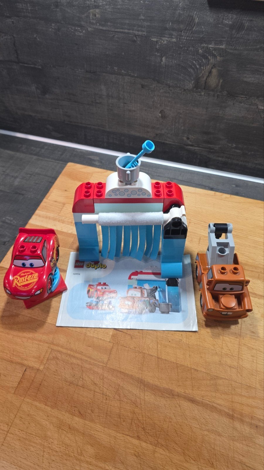 LEGO Duplo Cars Bliksem McQueen Takelwagen Wasstraat, Ophalen of Verzenden, Zo goed als nieuw, Overige merken