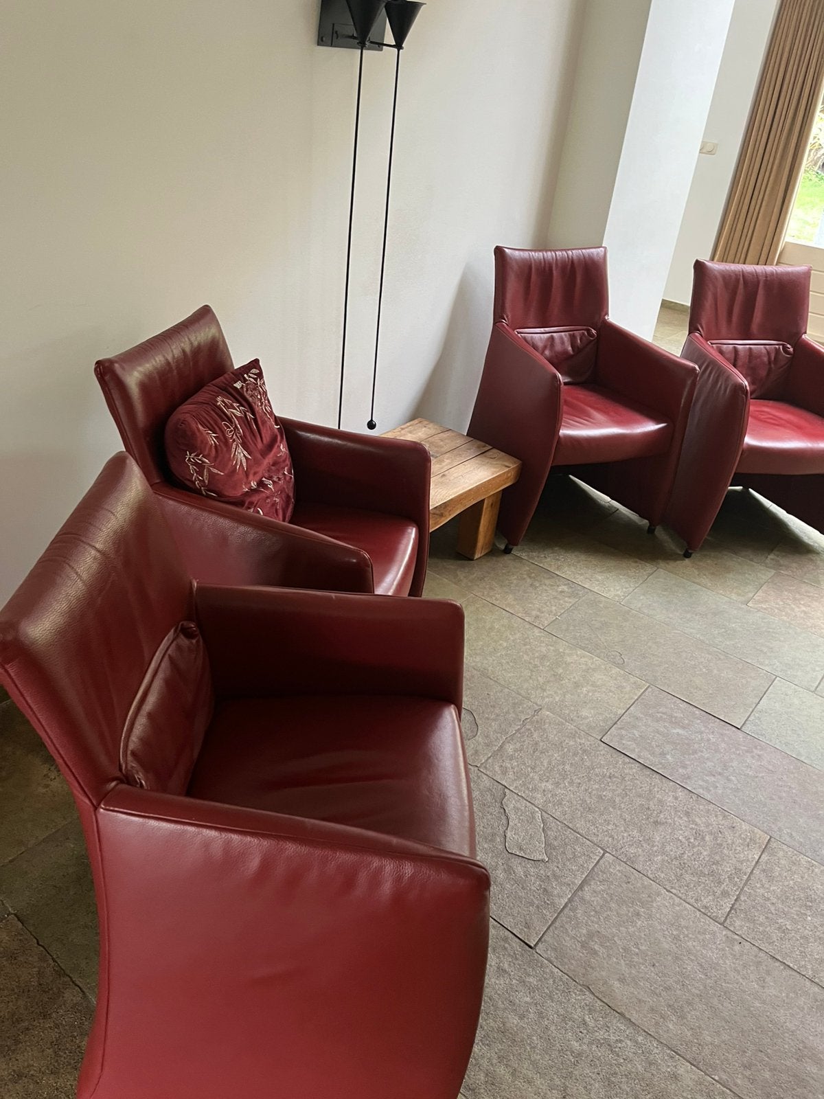 4x fauteuils, eetkamerstoel, Overige materialen, Minder dan 75 cm, Zo goed als nieuw, 50 tot 75 cm