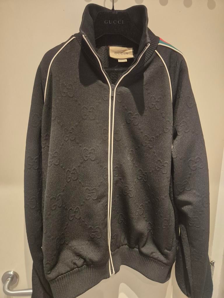 Gucci GG Jacquard Track Jacket – Web Stripe – Nieuw, Maat 52/54 (L), Zwart, Nieuw, Ophalen of Verzenden