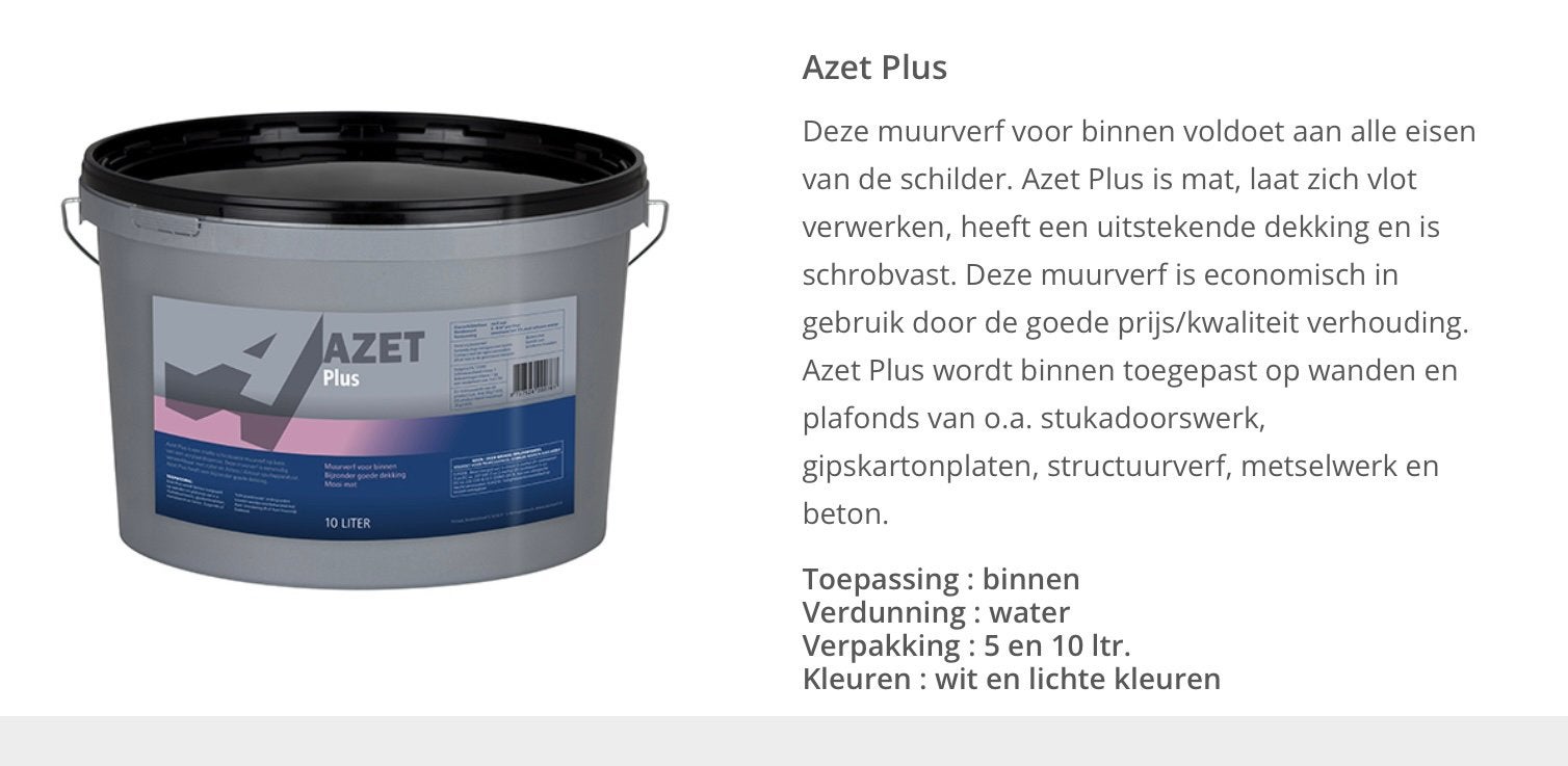 Azet muurverf, Ophalen, Nieuw, Grijs