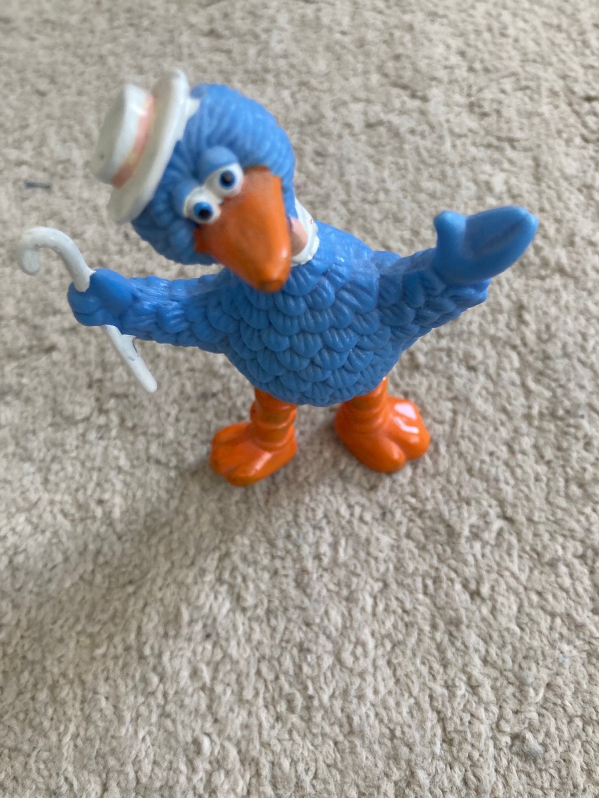 Vintage Sesamstraat Pino Figuur met Hoed en Stok, Ophalen of Verzenden, Zo goed als nieuw, Jongen of Meisje