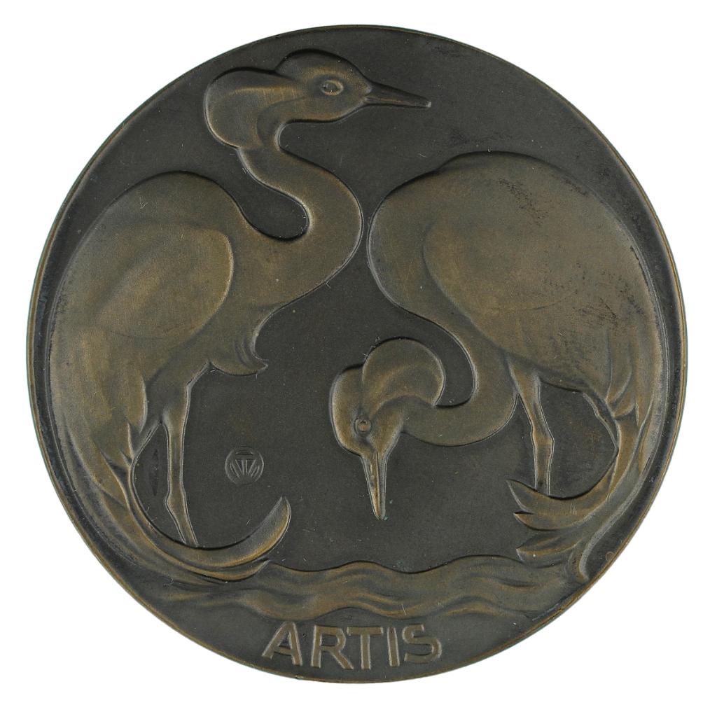 Penning VPK 1930 Tjipke Visser : Natura Artis Magistra, Verzenden, Brons, Nederland