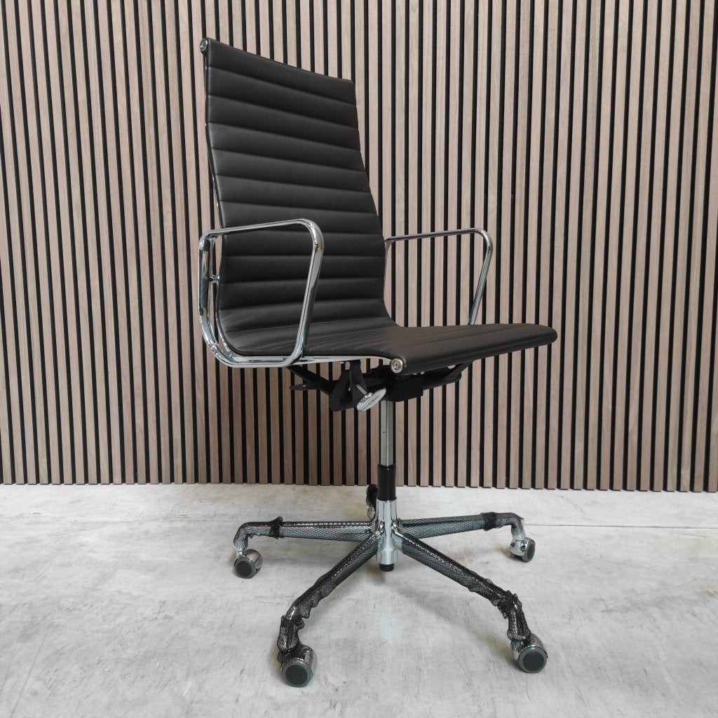 Vitra Eames EA 119 Bureaustoel in Chocolate Premium Leder, Ophalen of Verzenden