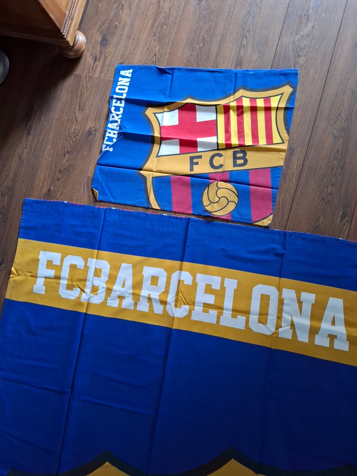 Dekbedovertrek en kussensloop FC Barcelona, Gebruikt, Overige merken, Dekbedovertrek, Ophalen of Verzenden