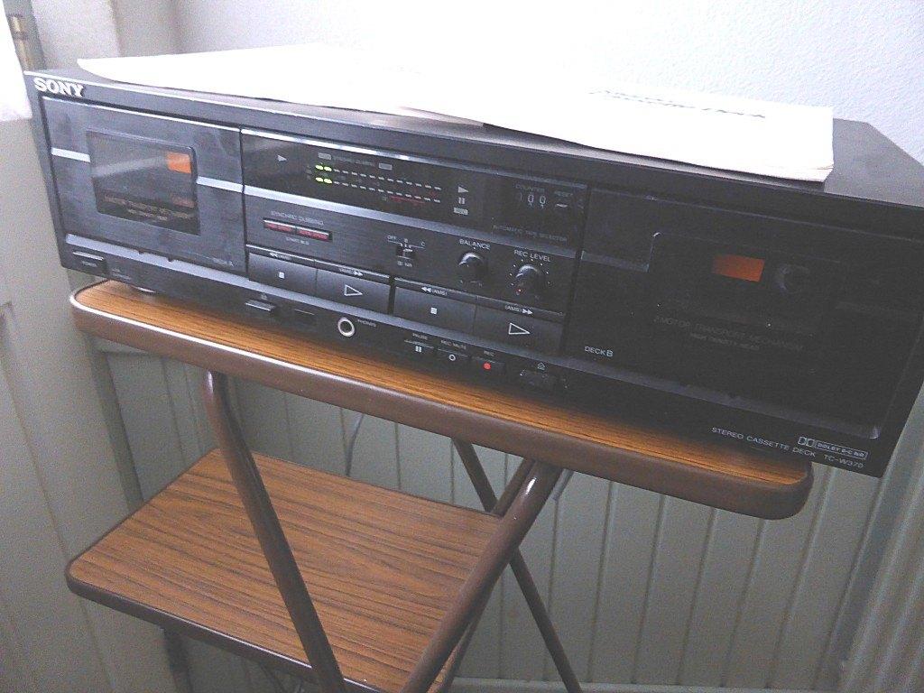 Sony TC-W370 dual cassette deck, Audio, Tv en Foto, Ophalen of Verzenden, Dubbel, Sony, High speed dubbing