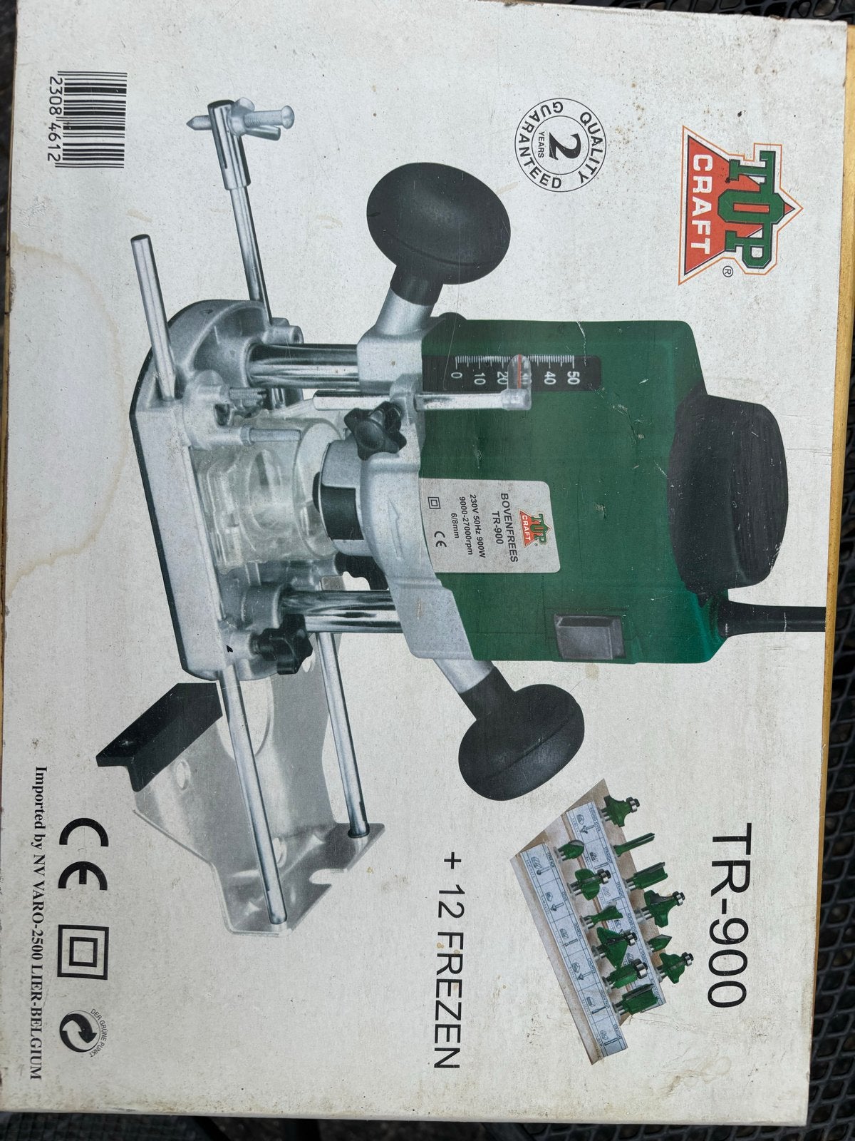 Top Craft Bovenfrees TR-900 met 10 frezen, Ophalen, Gebruikt, Elektrisch, Bovenfrees