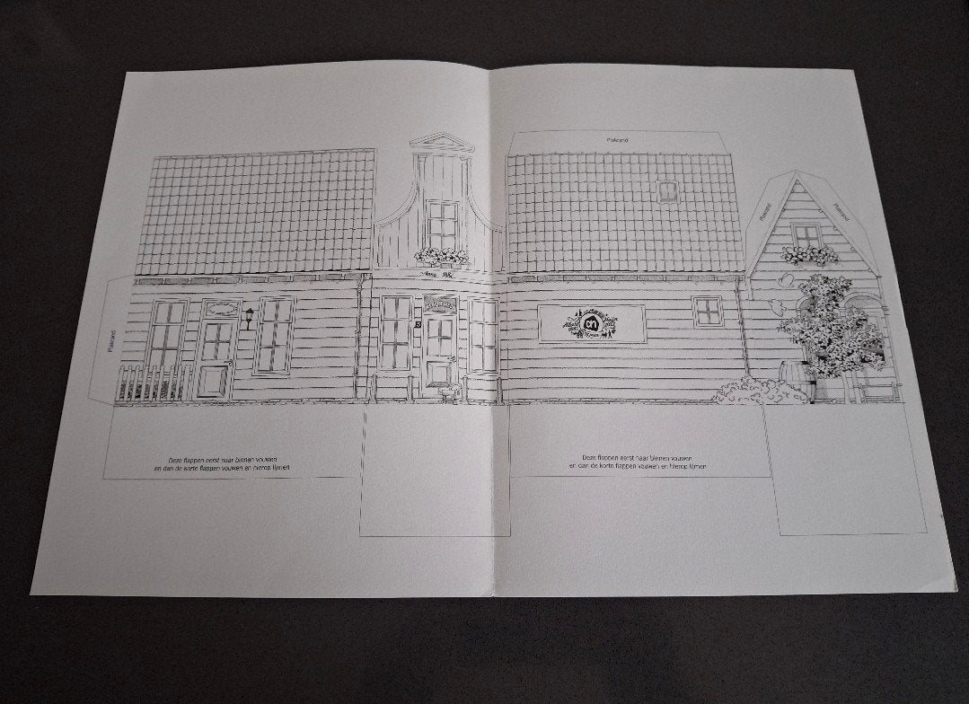 Bouwplaat Zaans huis om te knutselen Albert Heijn AH, Ophalen of Verzenden, Nieuw, Papier of Karton, Knutselset